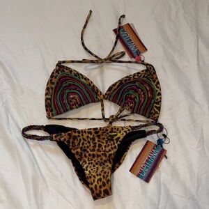 CAPITTANA M/top S/bottom Leopard Print Bikini